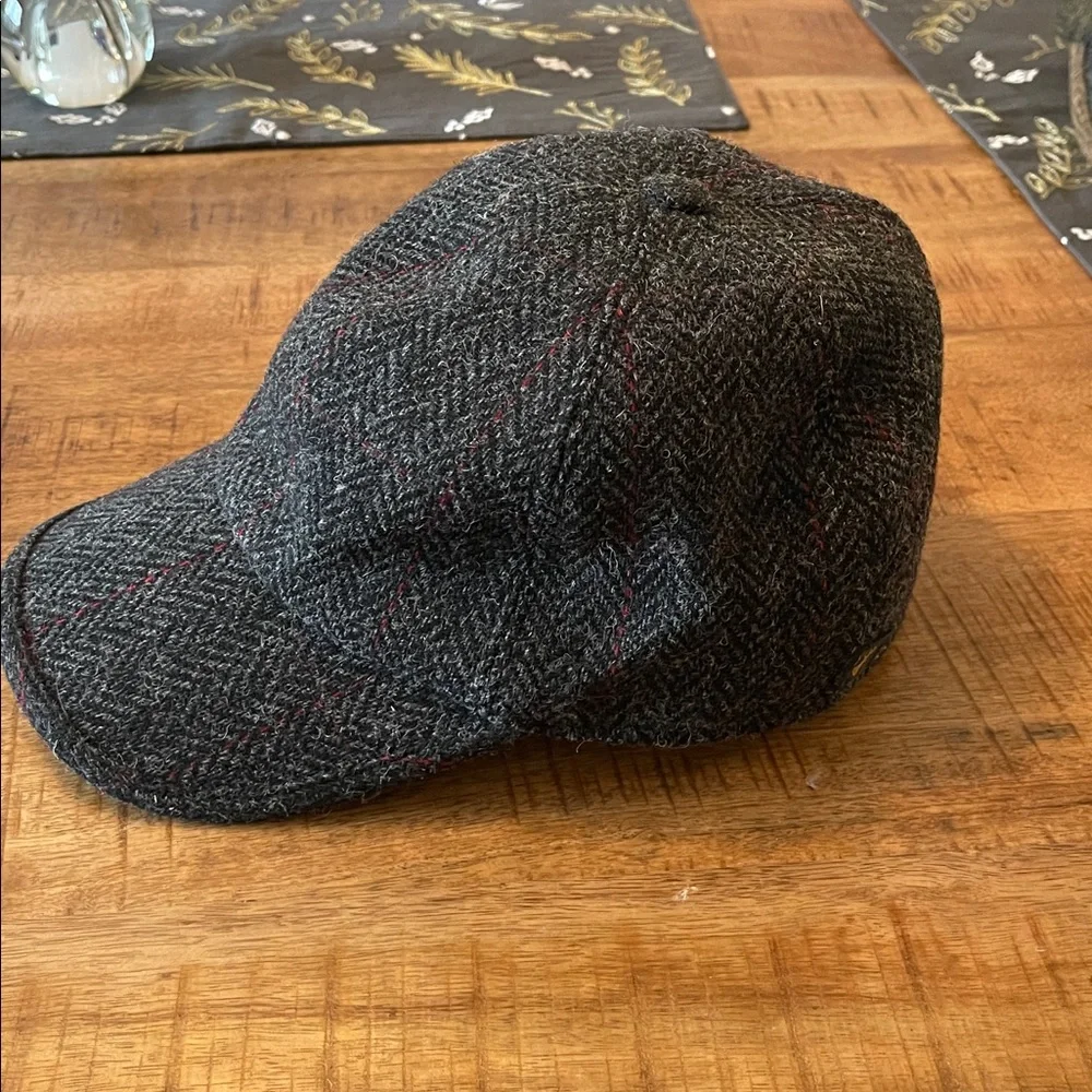 Mucros Weavers Baseball Hat Herringbone Wool Pinstripe Killarney Ireland